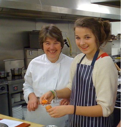 Culinary school Edinburgh teaching students during cookery course Scotland