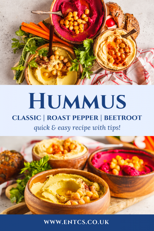Pinnable Classic Hummus Recipe from the ENTCS