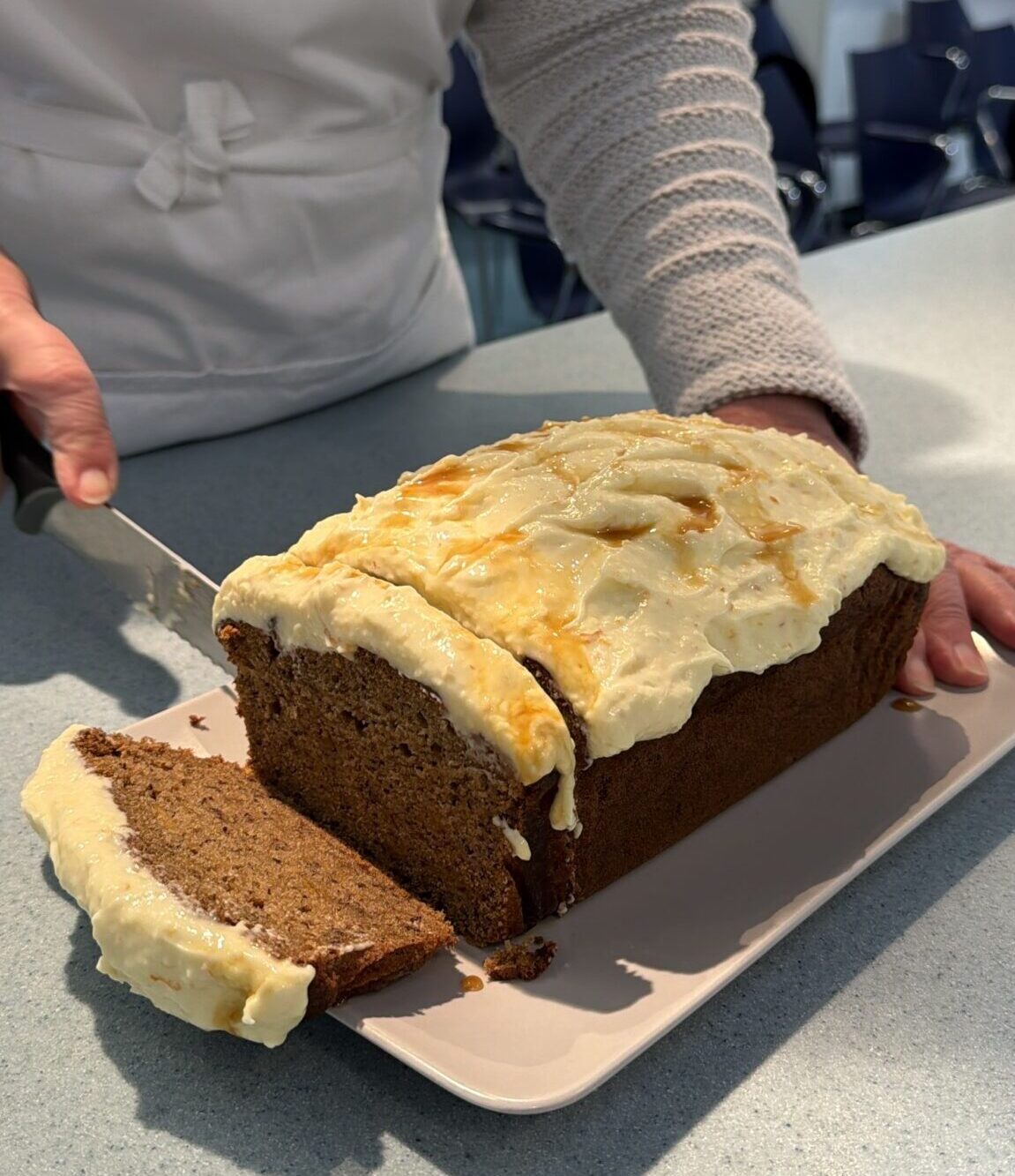 Banana and Carrot Bread with Orange and Maple Syrup Icing